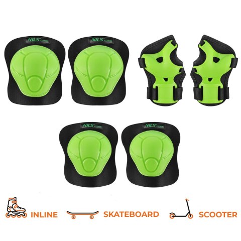 H210 ZESTAW OCHRANIACZY ZIELONY ROZM. L NILS EXTREME