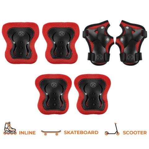 H320 ZESTAW OCHRANIACZY CZERWONY ROZM. XL NILS EXTREME