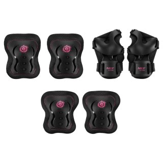 H320 ZESTAW OCHRANIACZY FLY RÓŻOWY ROZM. L NILS EXTREME