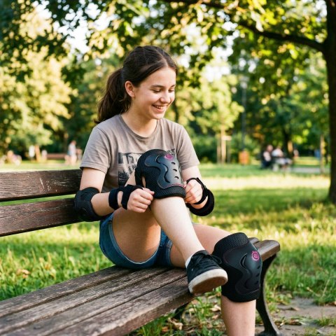 H320 ZESTAW OCHRANIACZY FLY RÓŻOWY ROZM. XL NILS EXTREME