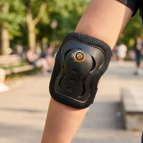 H320 ZESTAW OCHRANIACZY FLY ZŁOTY ROZM. L NILS EXTREME