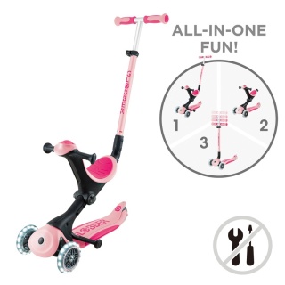 Hulajnoga trójkołowa z siedziskiem jeździk GO•UP DELUXE LIGHTS (646-710-2)