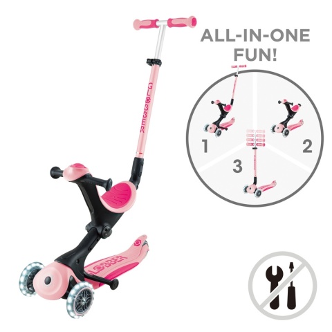 Hulajnoga trójkołowa z siedziskiem jeździk GO•UP DELUXE LIGHTS (646-710-2)