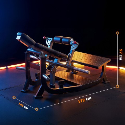 MHT8232 MASZYNA DO ĆWICZEŃ MIĘŚNI POŚLADKÓW HIP THRUST Z WOLNYM CIĘŻAREM COMMERCIAL HMS