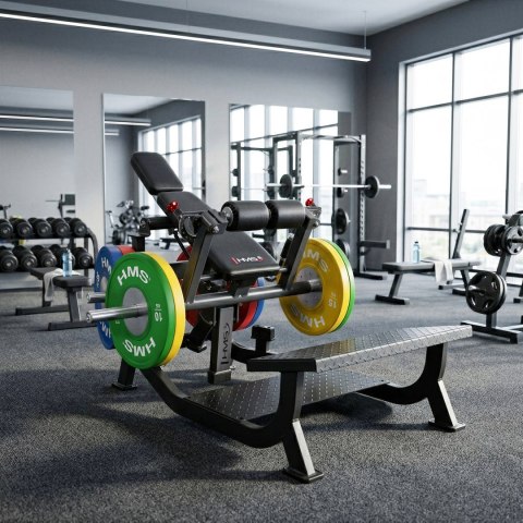 MHT8232 MASZYNA DO ĆWICZEŃ MIĘŚNI POŚLADKÓW HIP THRUST Z WOLNYM CIĘŻAREM COMMERCIAL HMS