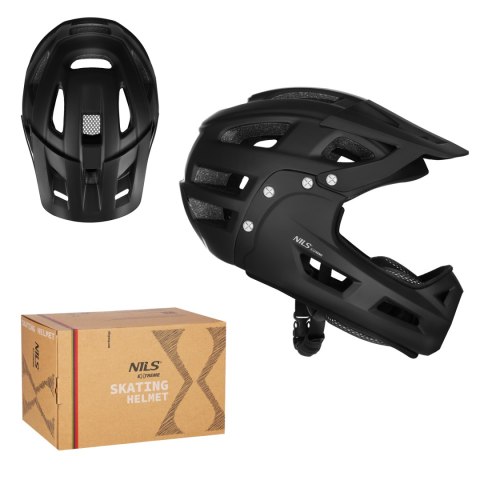 MTW101 KASK CZARNY FULL FACE L(58-61CM) NILS EXTREME
