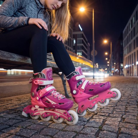 NA1055 ŁYŻWOROLKI BLAZE RÓŻOWE ROZM. S(31-34) NILS EXTREME