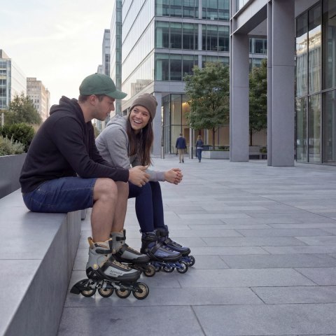 NA22151 ŁYŻWOROLKI ARMOUR SZARE ROZM. 38 NILS EXTREME