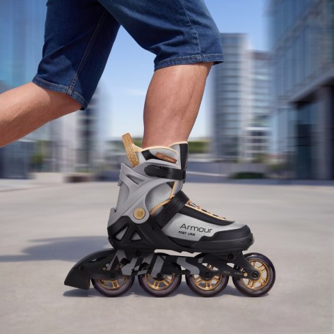 NA22151 ŁYŻWOROLKI ARMOUR SZARE ROZM. 45 NILS EXTREME