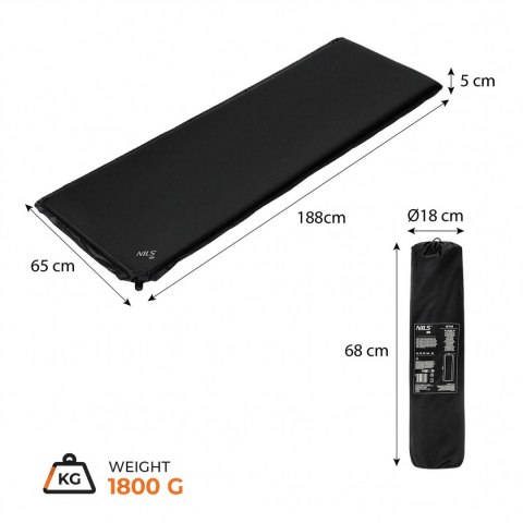 NC4050 CZARNA MATA SAMOPOMPUJĄCA NILS CAMP