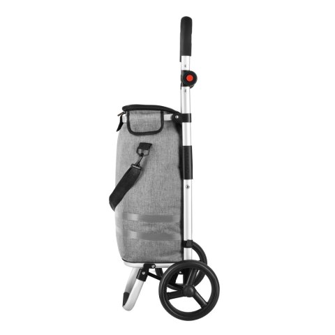 NC4305 WÓZEK NA ZAKUPY SKŁADANY PREMIUM 50L SZARY NILS
