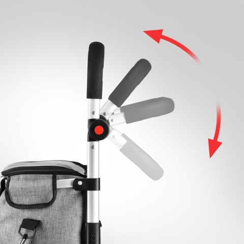 NC4305 WÓZEK NA ZAKUPY SKŁADANY PREMIUM 50L SZARY NILS