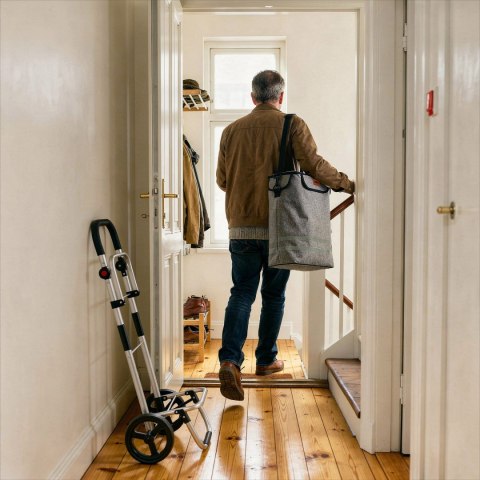 NC4305 WÓZEK NA ZAKUPY SKŁADANY PREMIUM 50L SZARY NILS