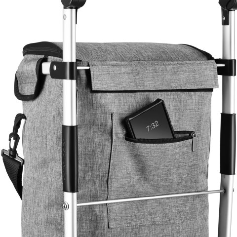NC4305 WÓZEK NA ZAKUPY SKŁADANY PREMIUM 50L SZARY NILS