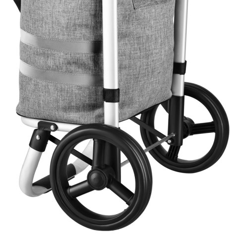 NC4305 WÓZEK NA ZAKUPY SKŁADANY PREMIUM 50L SZARY NILS