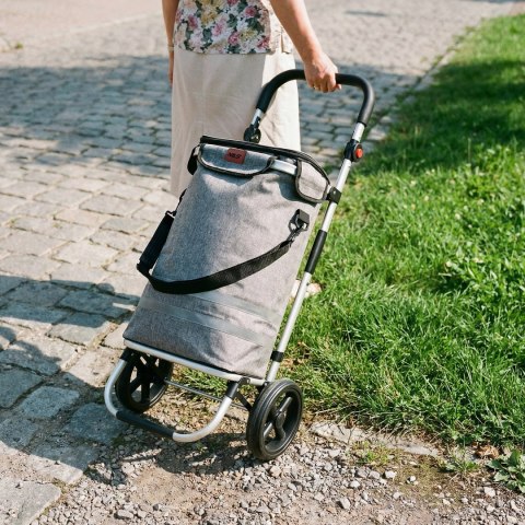 NC4305 WÓZEK NA ZAKUPY SKŁADANY PREMIUM 50L SZARY NILS