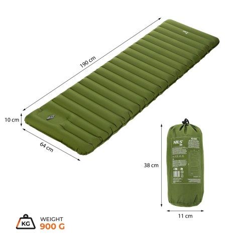 NC4402 ZIELONA MATA Z WBUDOWANĄ POMPKĄ NILS CAMP