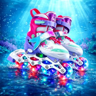 NH18150 4w1 ŁYŻWOROLKI Z WYM. PŁOZĄ HOKEJOWĄ MAZZY ROZM. M(35-38) NILS FUN