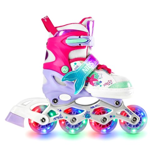 NH18150 4w1 ŁYŻWOROLKI Z WYM. PŁOZĄ HOKEJOWĄ MAZZY ROZM. M(35-38) NILS FUN