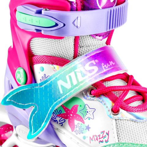 NH18150 4w1 ŁYŻWOROLKI Z WYM. PŁOZĄ HOKEJOWĄ MAZZY ROZM. M(35-38) NILS FUN