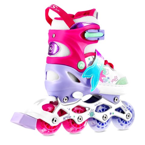 NH18150 4w1 ŁYŻWOROLKI Z WYM. PŁOZĄ HOKEJOWĄ MAZZY ROZM. M(35-38) NILS FUN