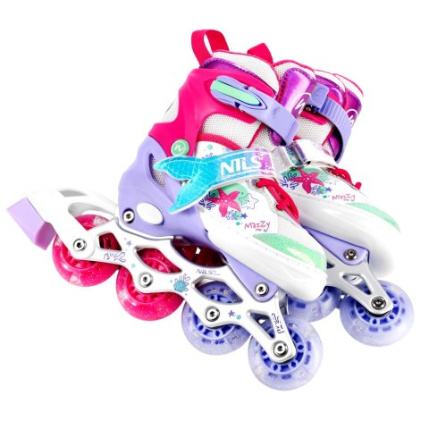 NH18150 4w1 ŁYŻWOROLKI Z WYM. PŁOZĄ HOKEJOWĄ MAZZY ROZM. M(35-38) NILS FUN