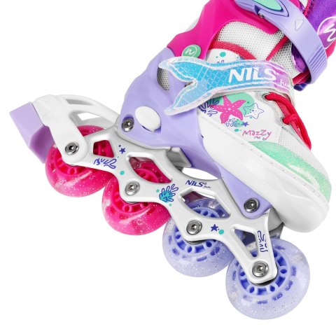 NH18150 4w1 ŁYŻWOROLKI Z WYM. PŁOZĄ HOKEJOWĄ MAZZY ROZM. M(35-38) NILS FUN