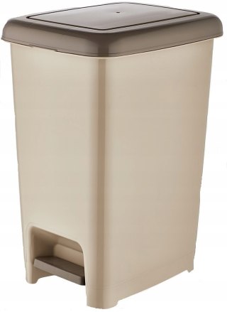 Pojemnik z pedałem SLIM 60 L 490x356x632 mm Kolor: Brązowy