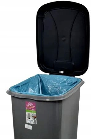 Pojemnik z pedałem SLIM 60 L 490x356x632 mm Kolor: Brązowy