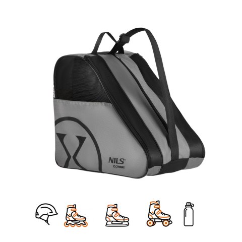 TS110 TORBA NA ROLKI/ŁYŻWY SZARA NILS EXTREME
