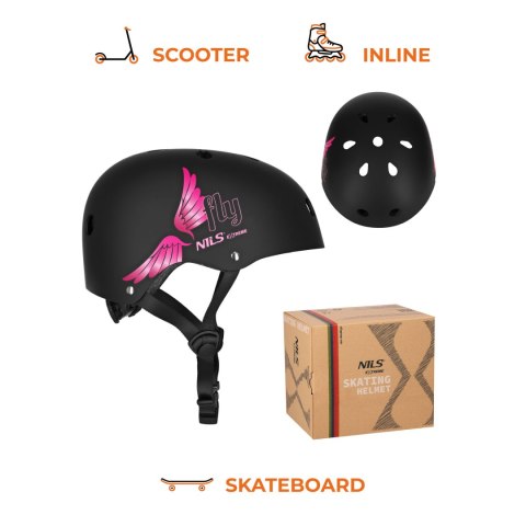 MTW001 FLY KASK RÓŻOWY S(52-56CM) NILS EXTREME