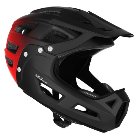 MTW101 KASK CZERWONY FULL FACE M(56-58CM) NILS EXTREME