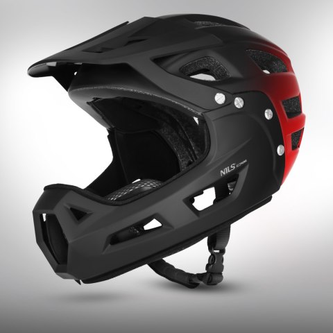 MTW101 KASK CZERWONY FULL FACE M(56-58CM) NILS EXTREME