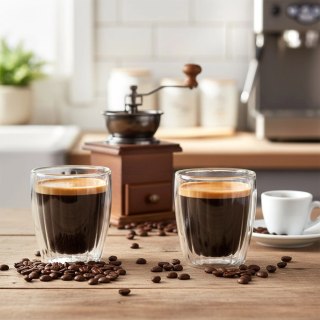 Orion 2 x Szklanka Termiczna Espresso 120ml Podwójne Szkło Paskowane
