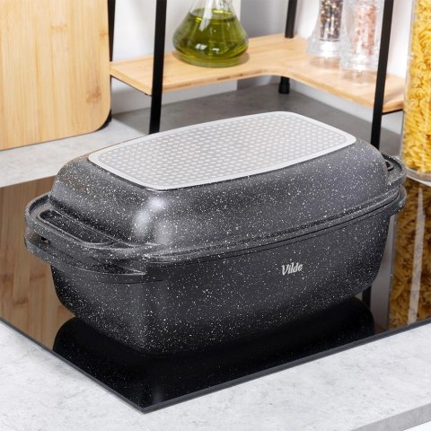 Orion Brytfanna 2w1 Granitowa 5,5 L z Funkcją Patelni Grillowej VILDE Indukcja