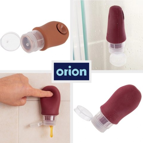 Orion Buteleczki Podróżne Silikonowe 4 szt. z Przyssawką i Etui ORION Zestaw