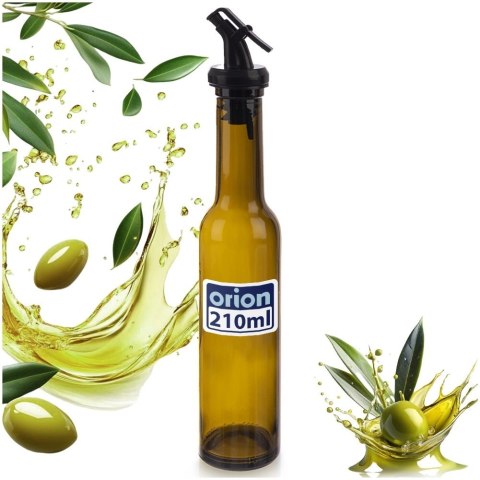 Orion Butelka na Oliwę Ocet 210 ml Szklana Brązowa Ciemna z Dozownikiem