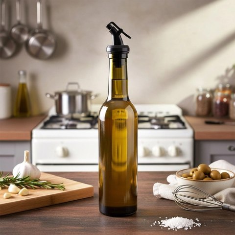 Orion Butelka na Oliwę Ocet 380 ml Szklana Brązowa Ciemna z Dozownikiem