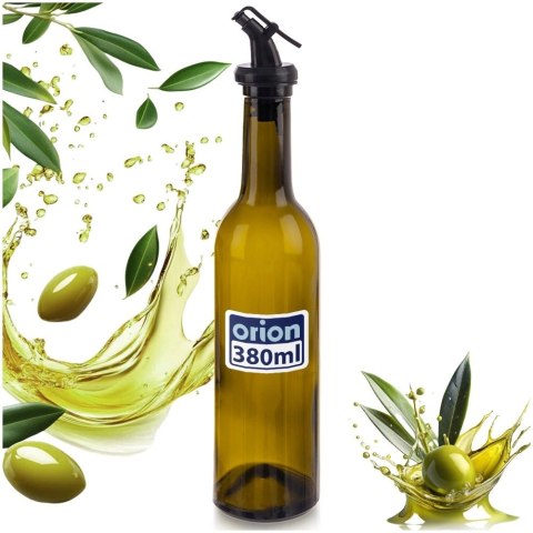 Orion Butelka na Oliwę Ocet 380 ml Szklana Brązowa Ciemna z Dozownikiem