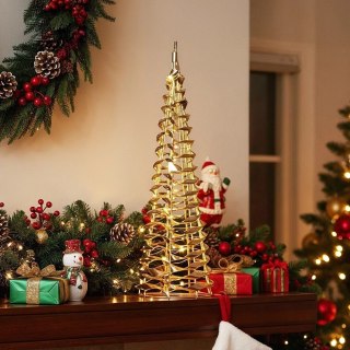 Orion Choinka Stożek Ażurowa Złota 40 cm 30 LED z Timerem na Baterie