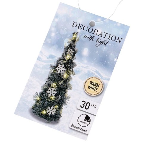 Orion Choinka Stożek Zielona 60 cm 30 LED z Timerem Dekoracja Świąteczna