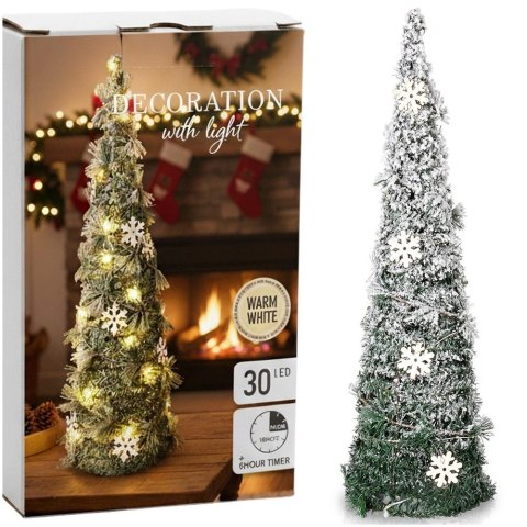 Orion Choinka Stożek Zielona 60 cm 30 LED z Timerem Dekoracja Świąteczna