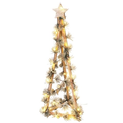 Orion Choinka Świąteczna Stożek Drewniana 68 cm 40 LED z Timerem Ozdoba