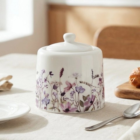 Orion Cukiernica Porcelanowa z Pokrywką Louka 320 ml Polne Kwiaty ORION