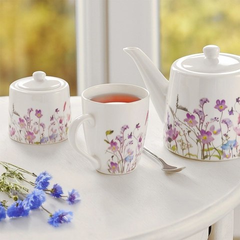 Orion Cukiernica Porcelanowa z Pokrywką Louka 320 ml Polne Kwiaty ORION