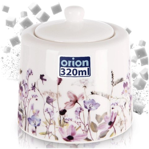 Orion Cukiernica Porcelanowa z Pokrywką Louka 320 ml Polne Kwiaty ORION