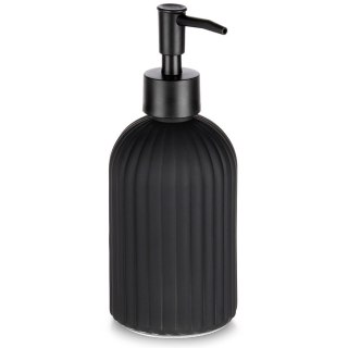 Orion Dozownik do Mydła Czarny Mat Szklany Ryflowany 400 ml VILDE Łazienka