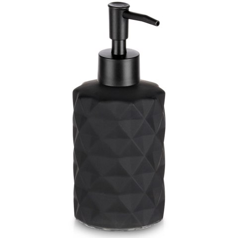 Orion Dozownik do Mydła Czarny Matowy Szklany Zdobiony 330 ml VILDE