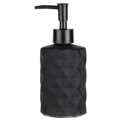 Orion Dozownik do Mydła Czarny Matowy Szklany Zdobiony 330 ml VILDE