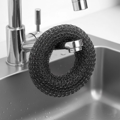 Orion Druciak Metalowy Czarny 8 cm do Przypaleń Garnków Grilla Rusztu